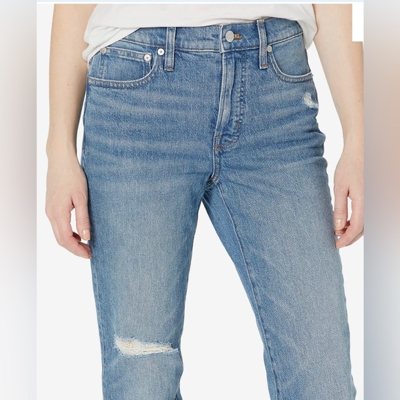 The Mid-Rise Perfect Vintage Jean in Ainsdale Wash: Knee-Rip Edition size 25 - Picture 2 of 8